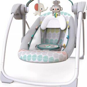 Bright Starts Portable Automatic 6-Speed Baby Swing with Adaptable Speed